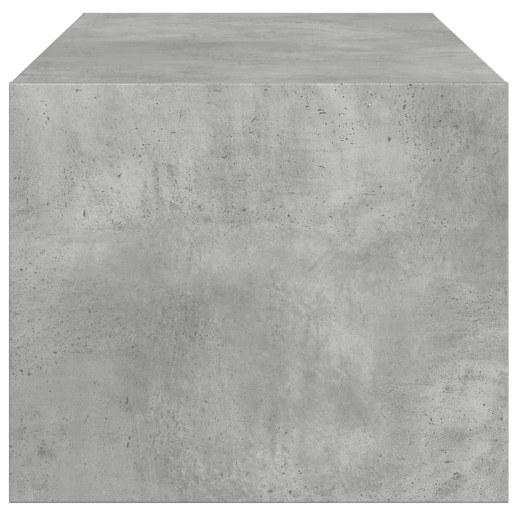 Table basse avec portes en verre gris béton 102x50x42 cm - XIOS
