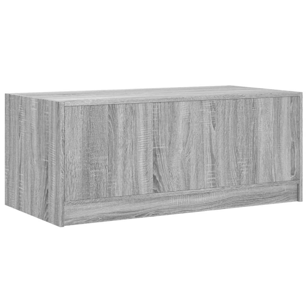 Table basse avec portes en verre sonoma gris 102x50x42 cm - XIOS