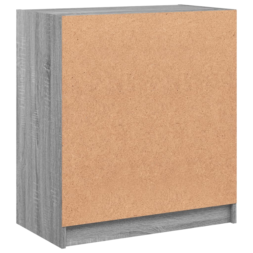 Armoire latérale avec portes en verre sonoma gris 68x37x75,5 cm - XIOS