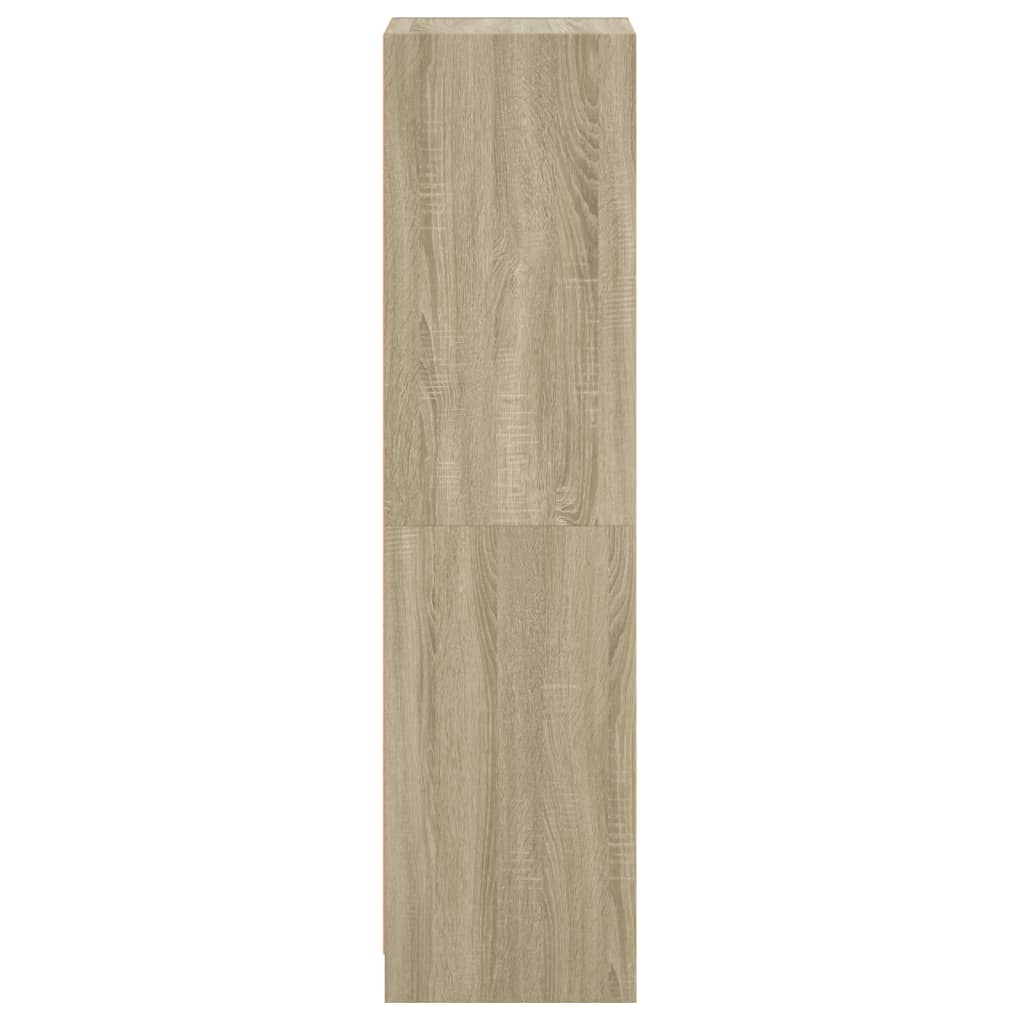 Buffet avec porte en verre chêne sonoma 35x37x142 cm - XIOS