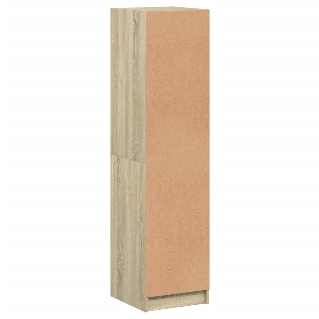 Buffet avec porte en verre chêne sonoma 35x37x142 cm - XIOS