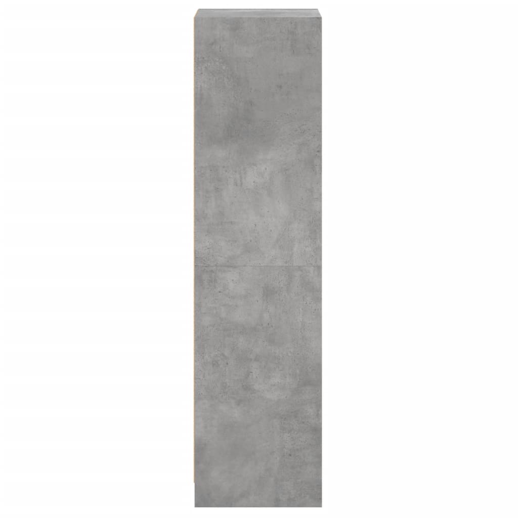 Buffet avec porte en verre gris béton 35x37x142 cm - XIOS