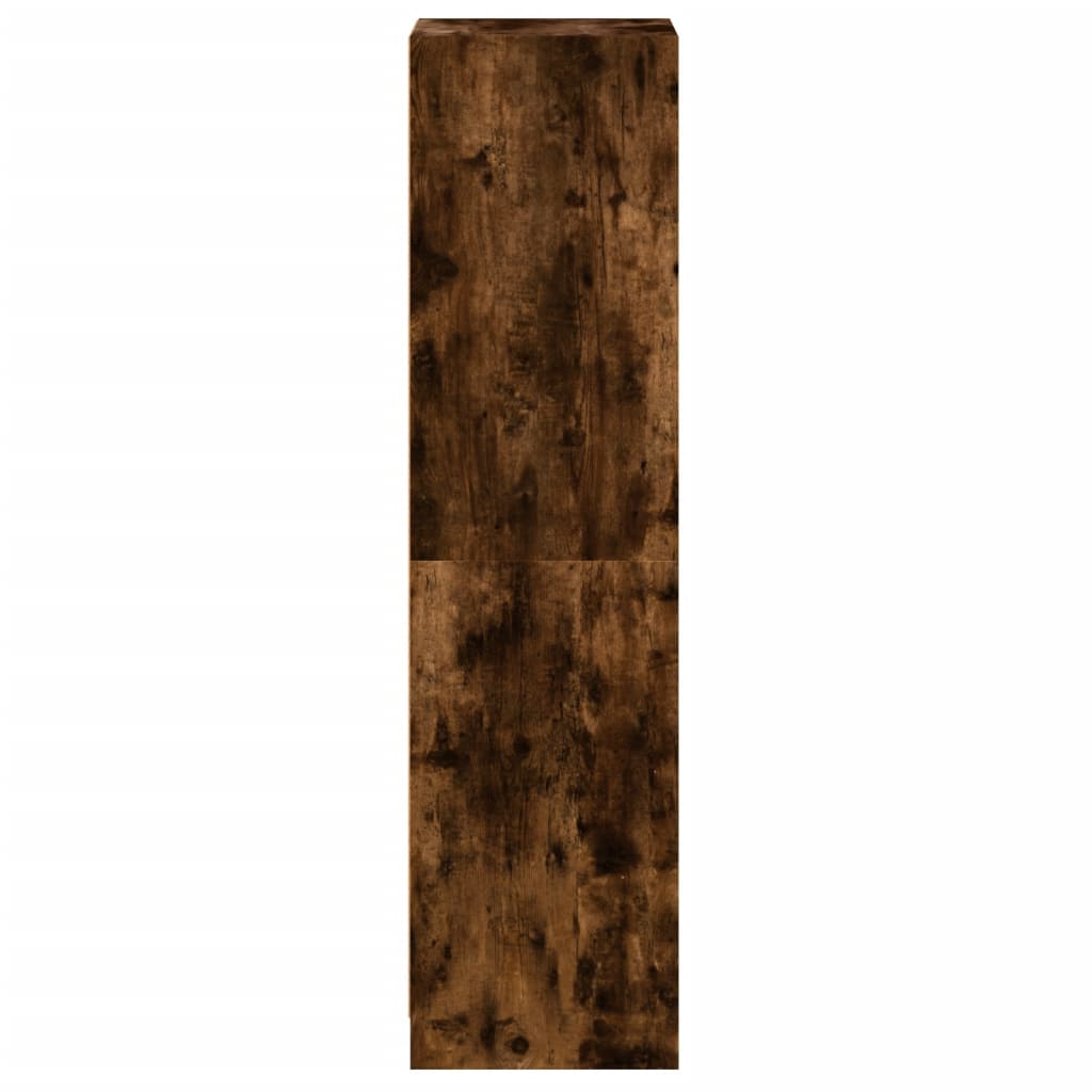 Buffet avec porte en verre chêne fumé 35x37x142 cm - XIOS