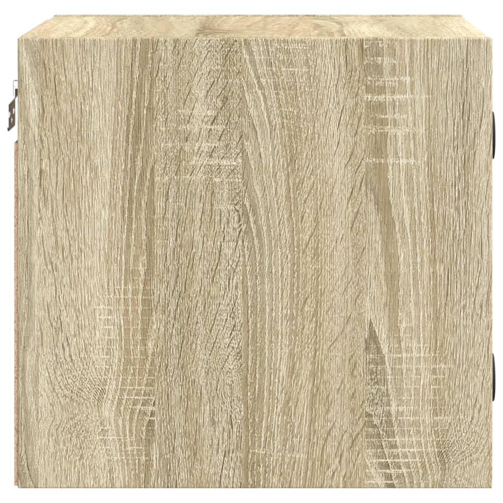 Tables de chevet et portes vitrées 2pcs chêne sonoma 35x37x35cm - XIOS