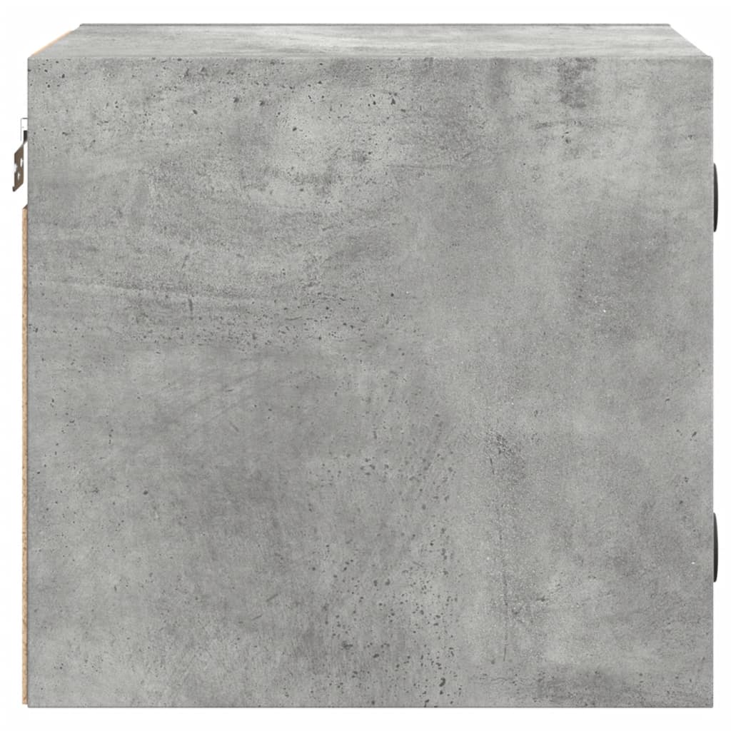 Tables de chevet et portes vitrées 2 pcs gris béton 35x37x35 cm - XIOS