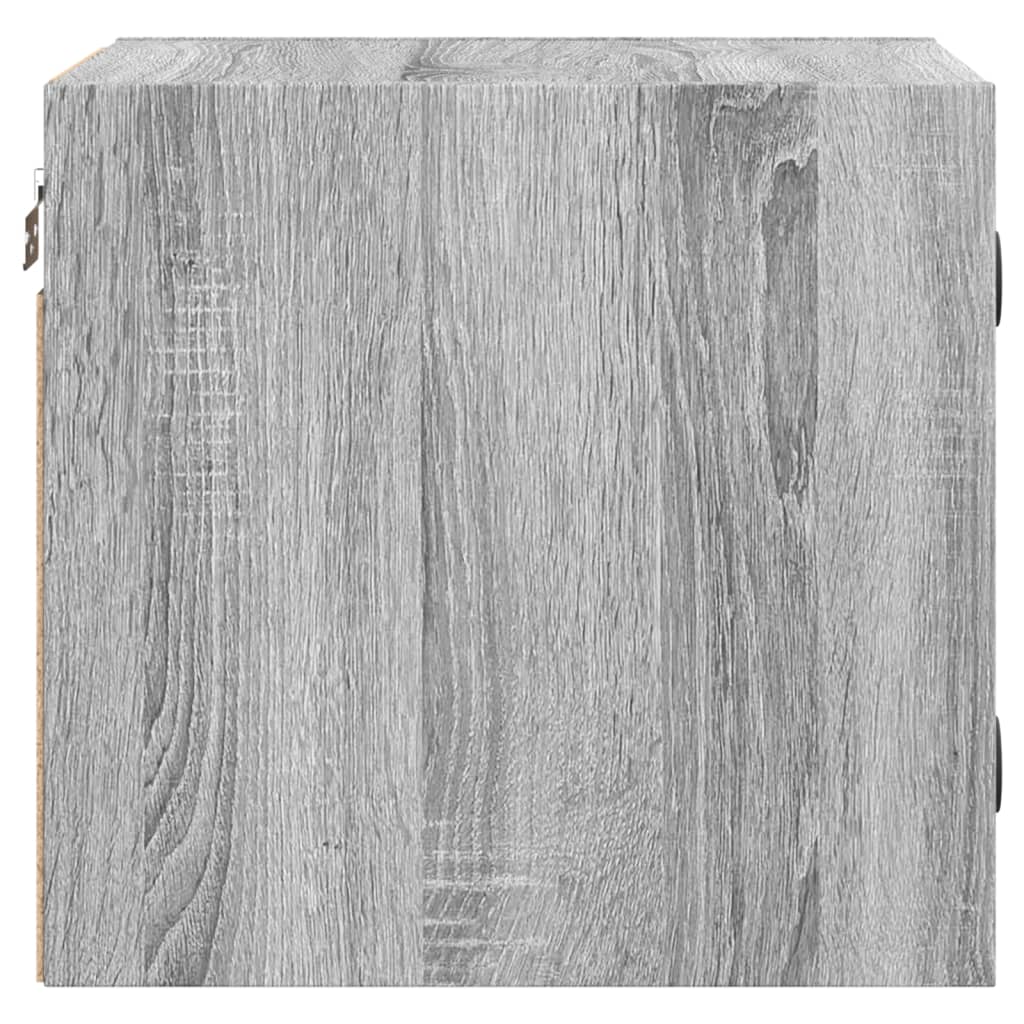 Tables de chevet et portes vitrées 2pcs sonoma gris 35x37x35cm