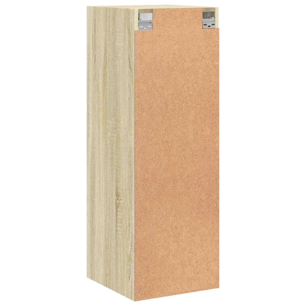Armoire murale avec portes en verre chêne sonoma 35x37x100 cm - XIOS
