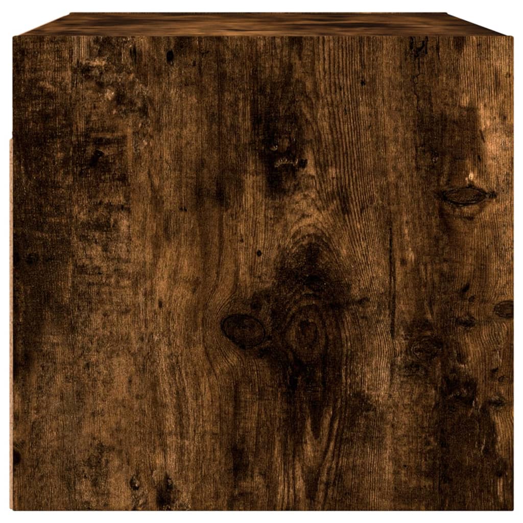 Armoires murales et portes vitrées 2pcs chêne fumé 68,5x37x35cm - XIOS