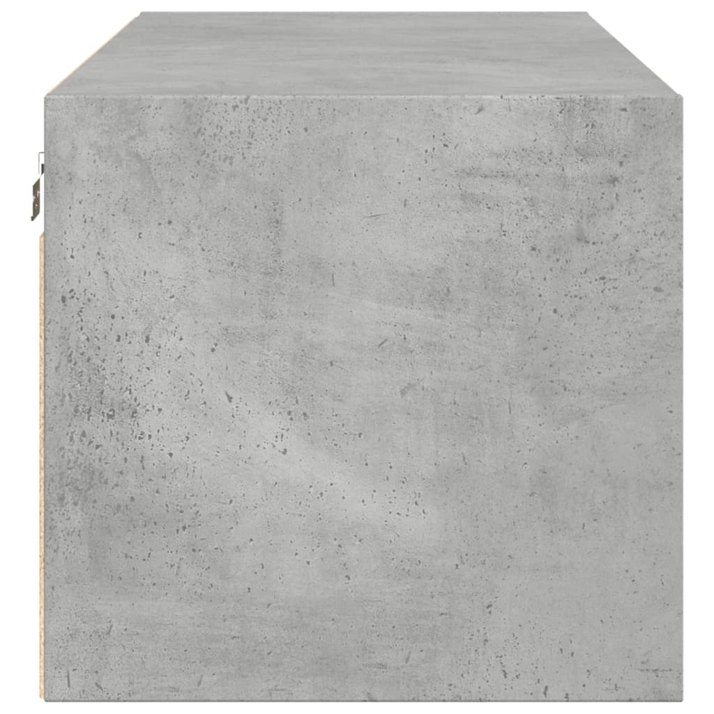 Armoire murale avec portes en verre gris béton 102x37x35 cm - XIOS