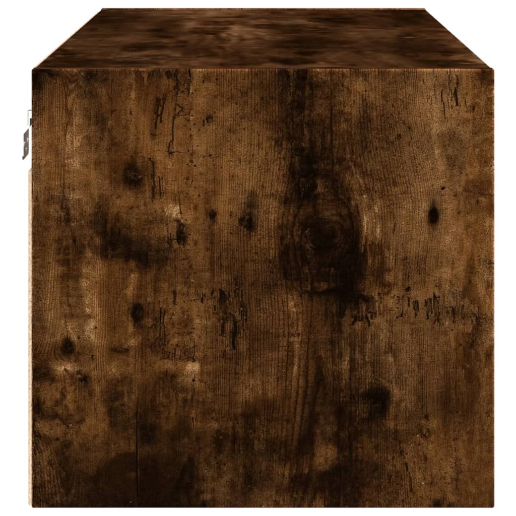 Armoire murale avec portes en verre chêne fumé 102x37x35 cm - XIOS