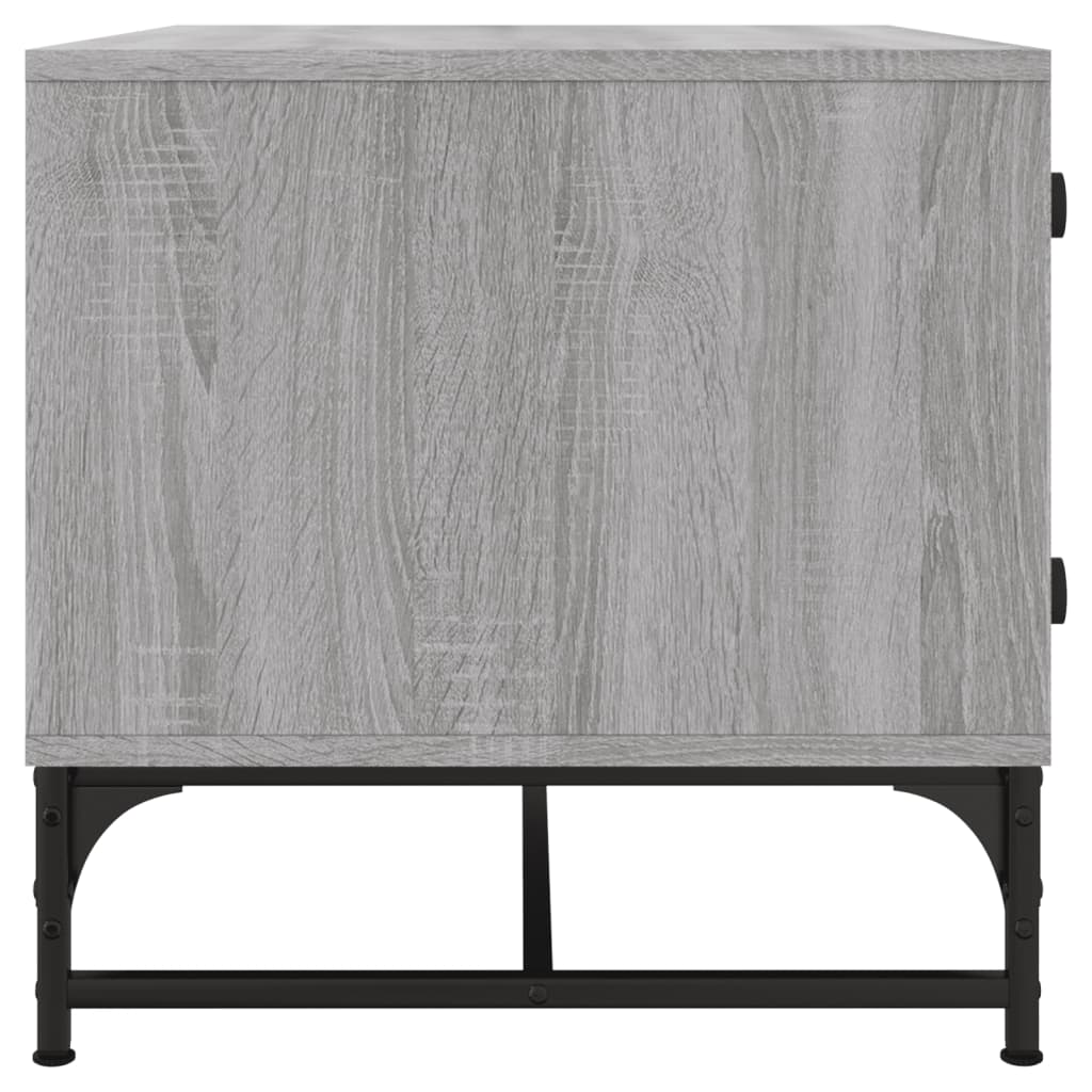 Table basse avec portes en verre sonoma gris 68,5x50x50 cm - XIOS