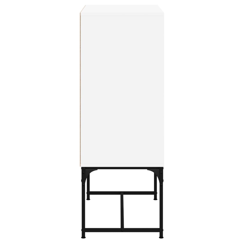 Armoire latérale avec portes en verre blanc 69x37x100 cm - XIOS