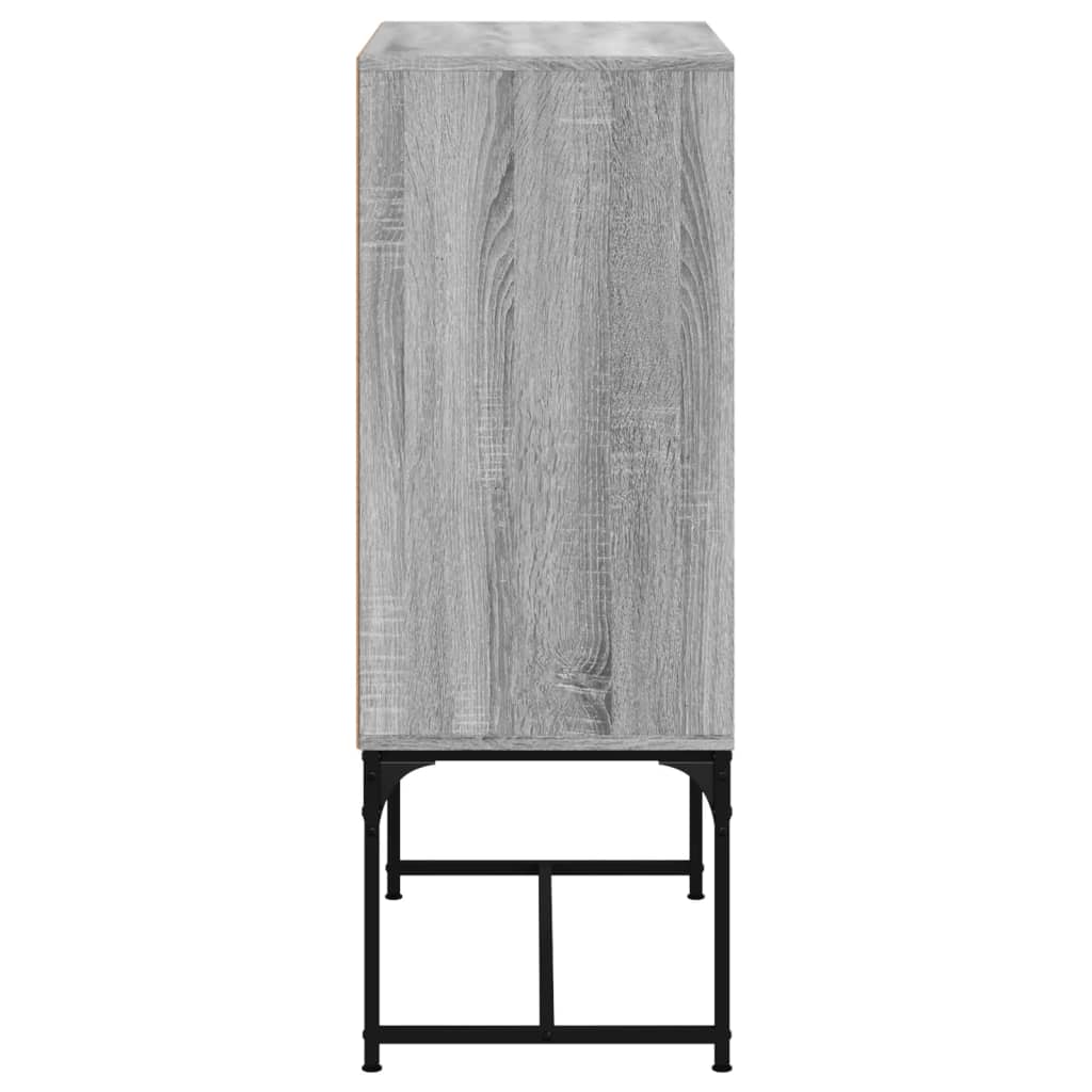 Armoire latérale avec portes en verre sonoma gris 69x37x100 cm - XIOS