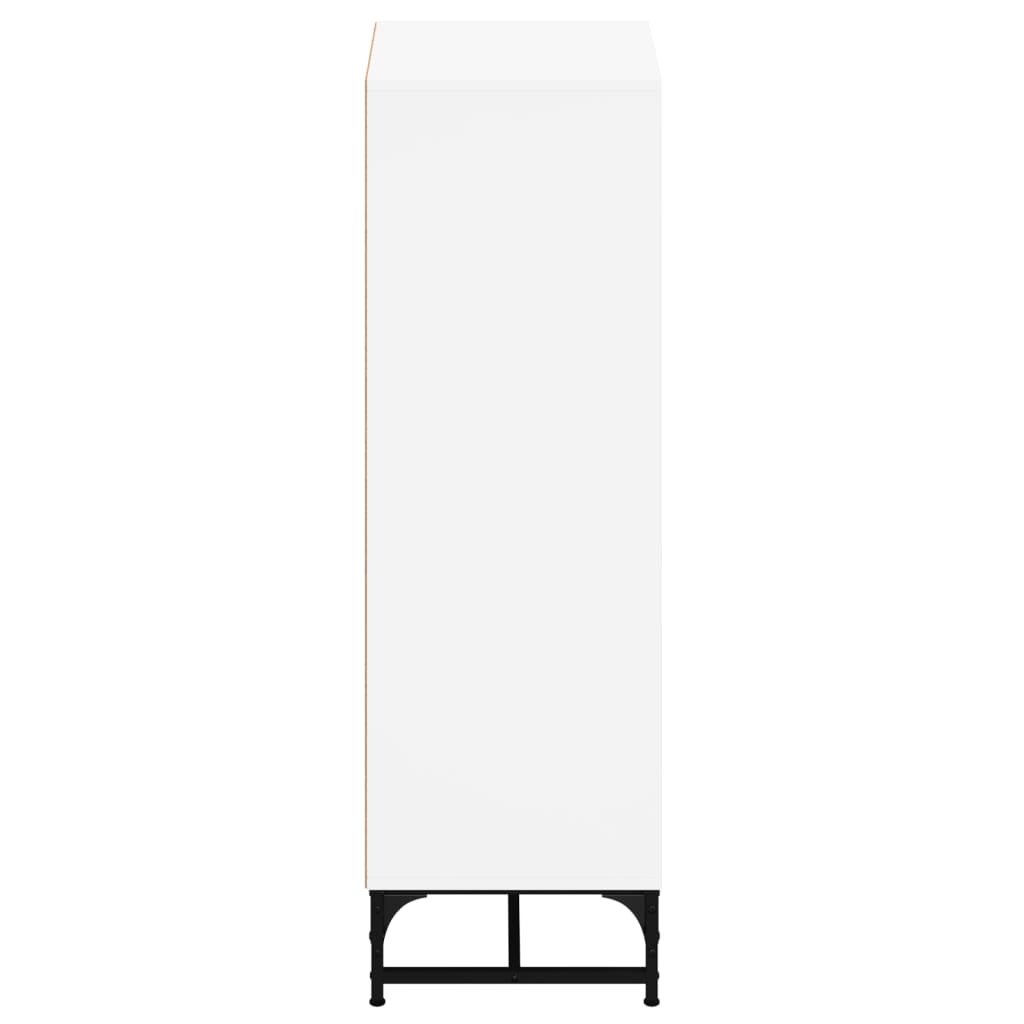 Buffet avec portes en verre blanc 35x37x120 cm - XIOS