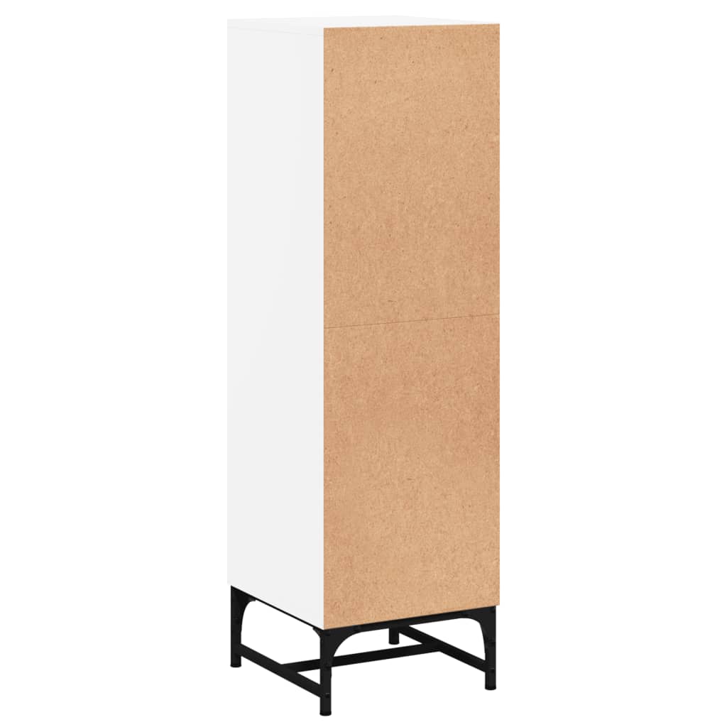 Buffet avec portes en verre blanc 35x37x120 cm - XIOS