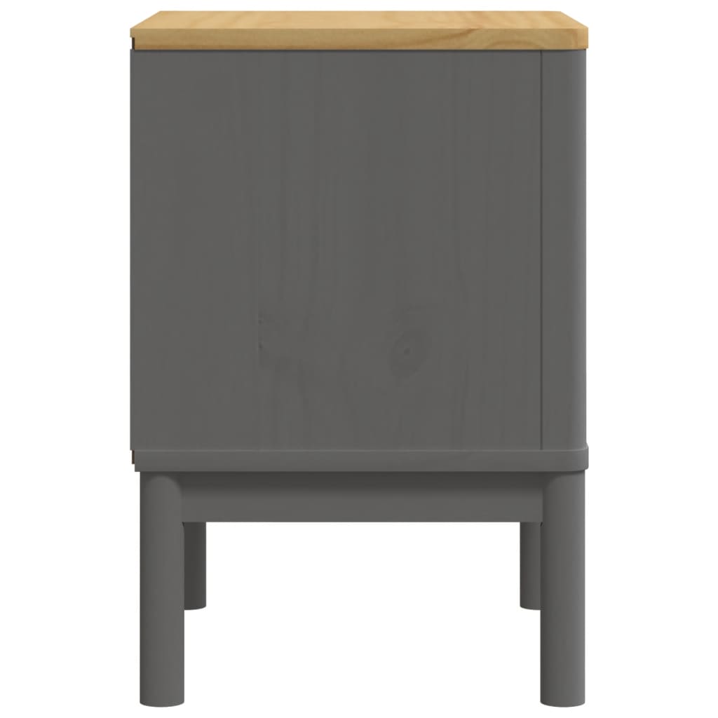 Table de chevet FLORO gris 45x39x57 cm bois de pin massif - XIOS