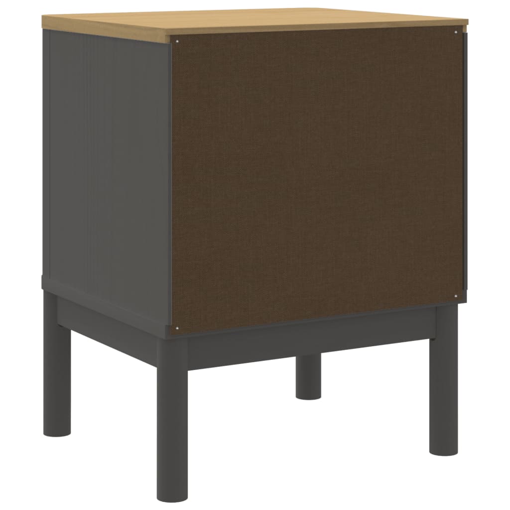 Table de chevet FLORO gris 45x39x57 cm bois de pin massif - XIOS