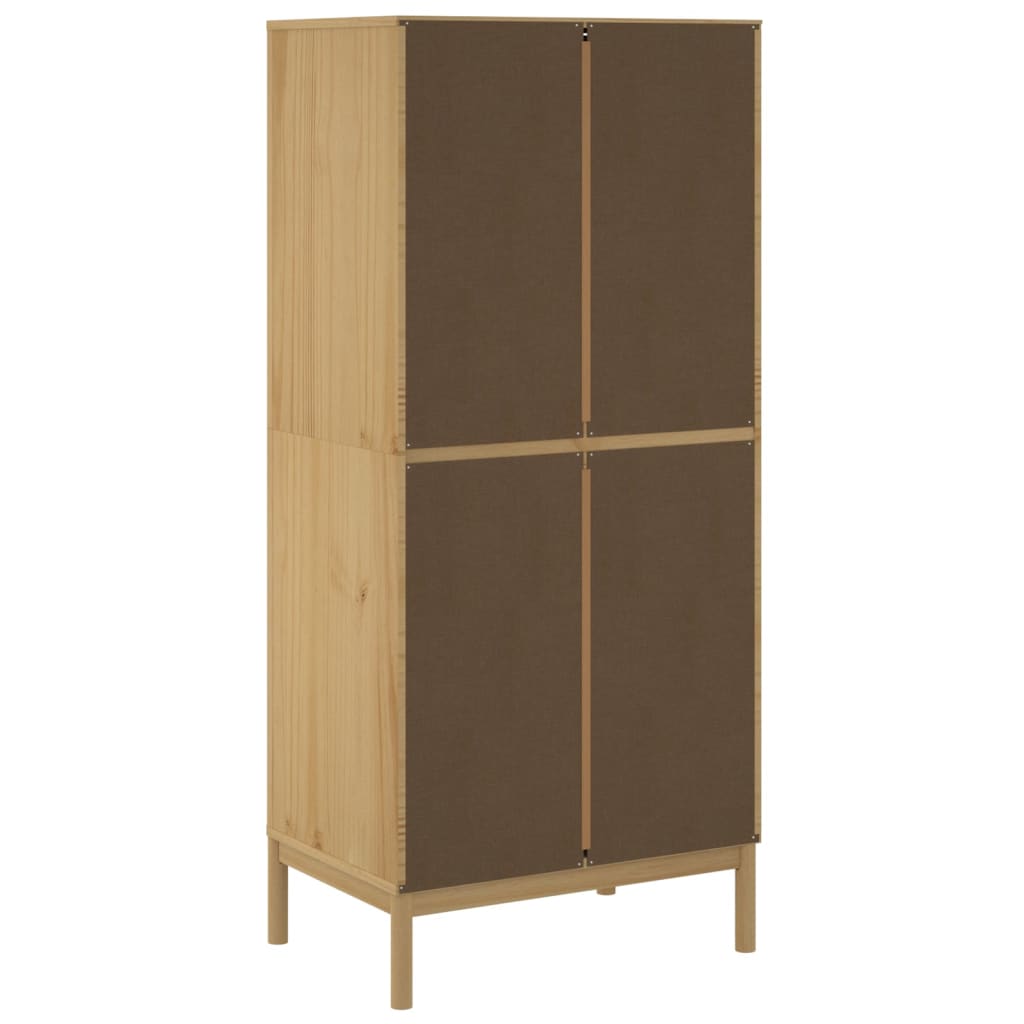 Garde-robe FLORO cire marron 77x53x171 cm bois massif de pin - XIOS