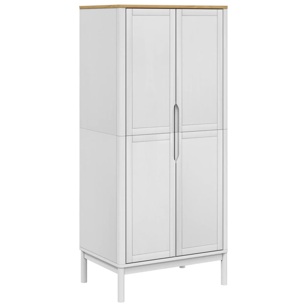 Garde-robe FLORO blanc 77x53x171 cm bois massif de pin - XIOS