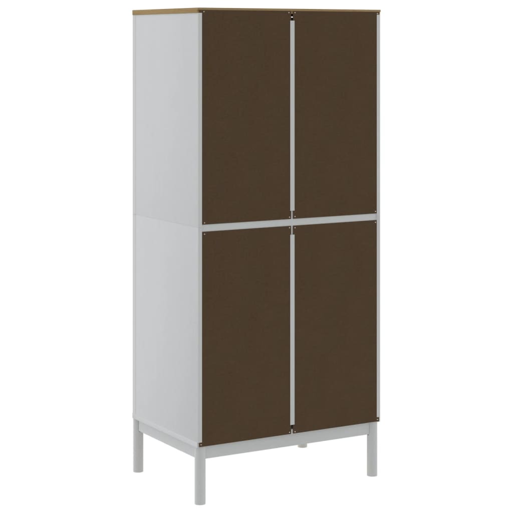 Garde-robe FLORO blanc 77x53x171 cm bois massif de pin - XIOS