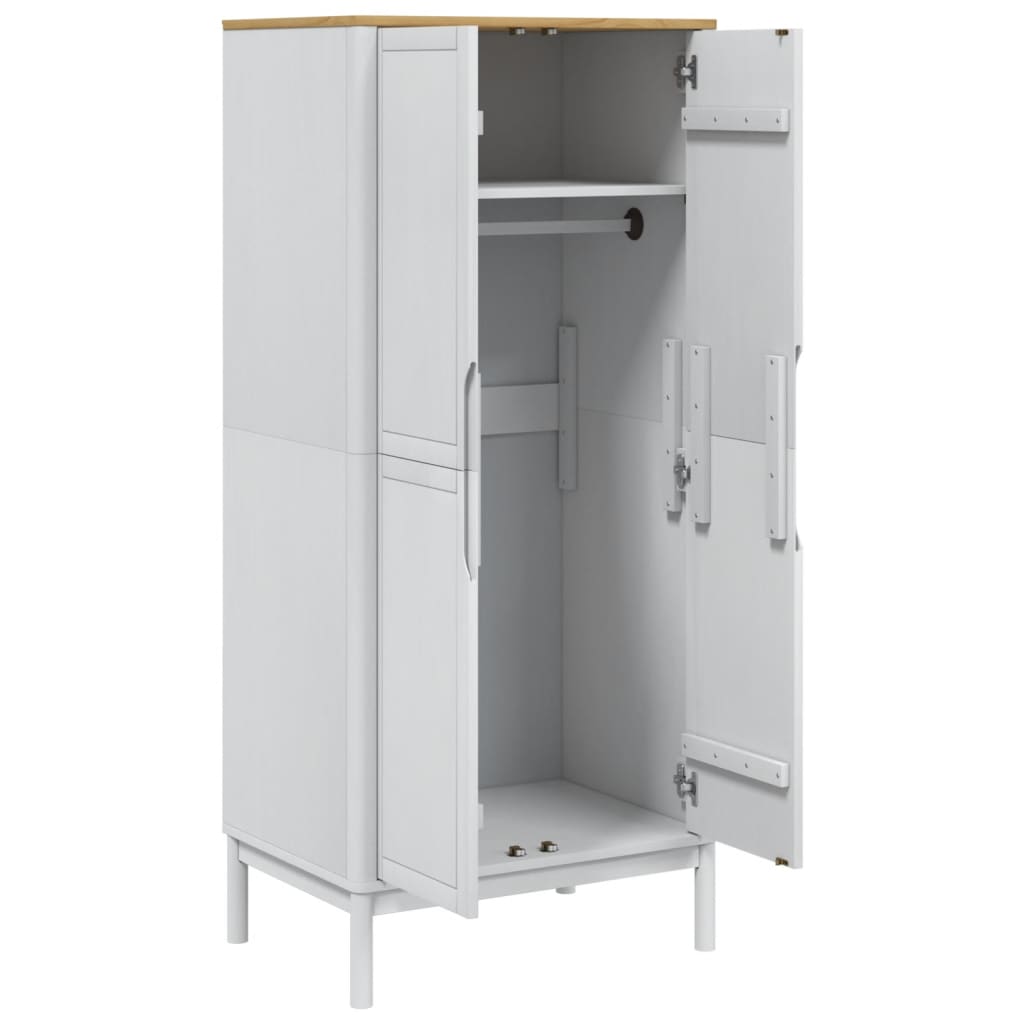 Garde-robe FLORO blanc 77x53x171 cm bois massif de pin - XIOS