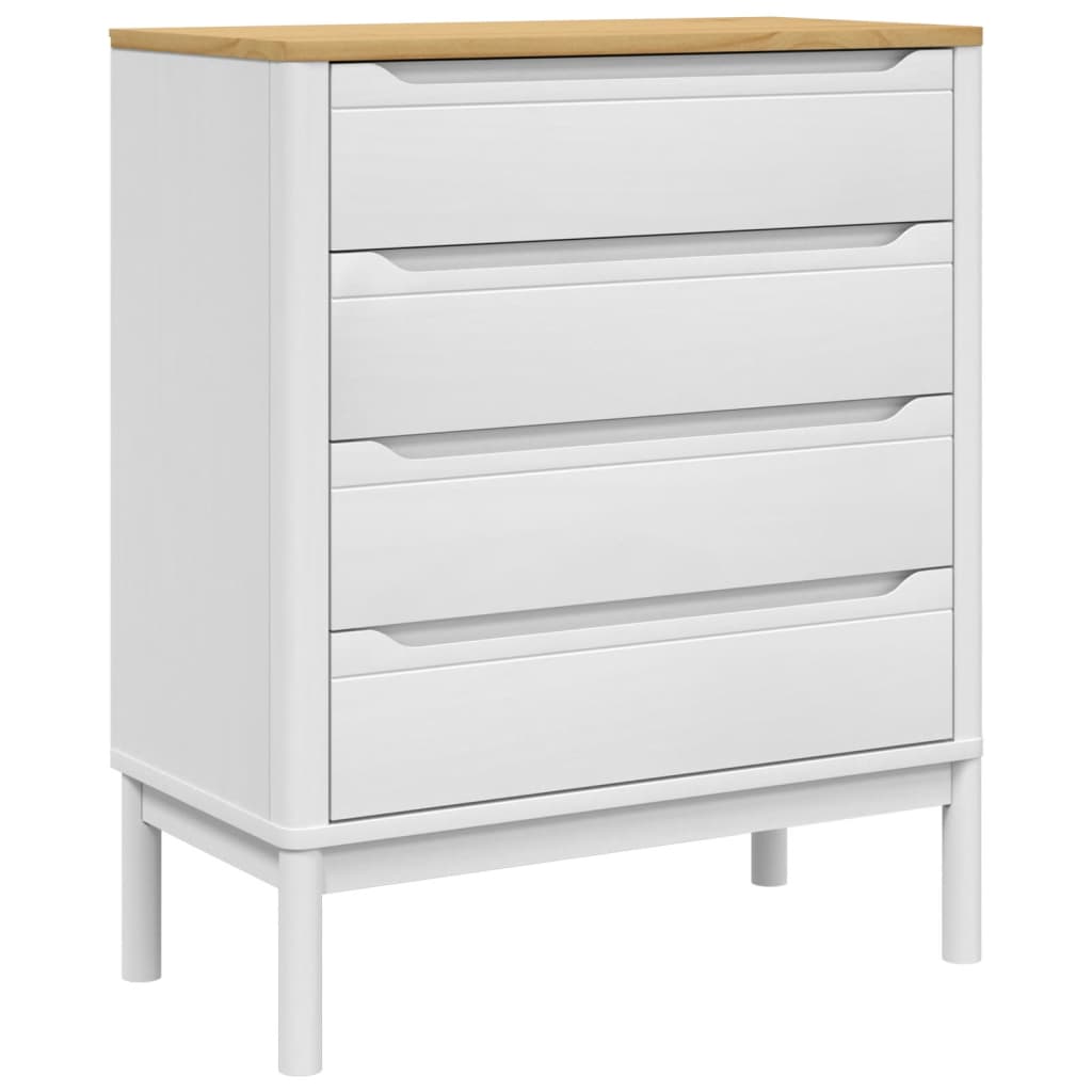 Commode FLORO blanc bois de pin massif - XIOS