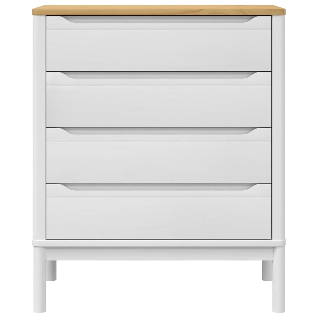 Commode FLORO blanc bois de pin massif - XIOS