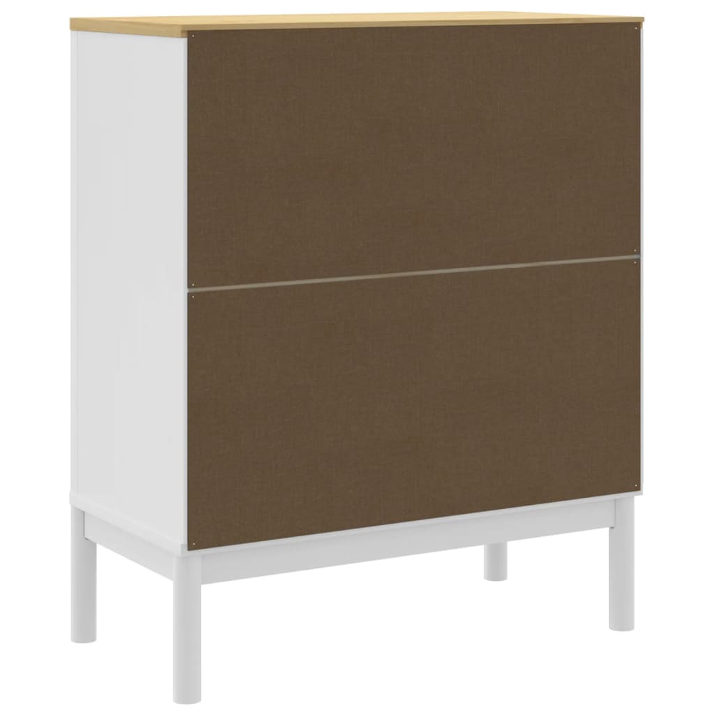 Commode FLORO blanc bois de pin massif - XIOS