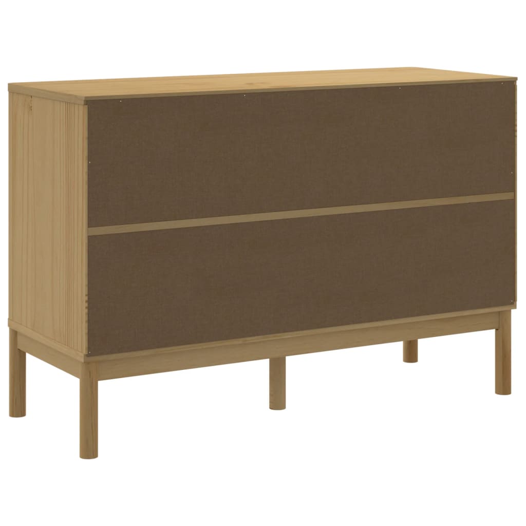 Commode FLORO cire marron bois de pin massif - XIOS