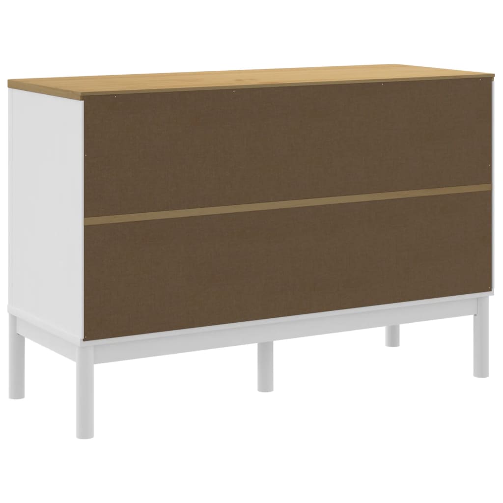 Commode FLORO blanc bois de pin massif - XIOS