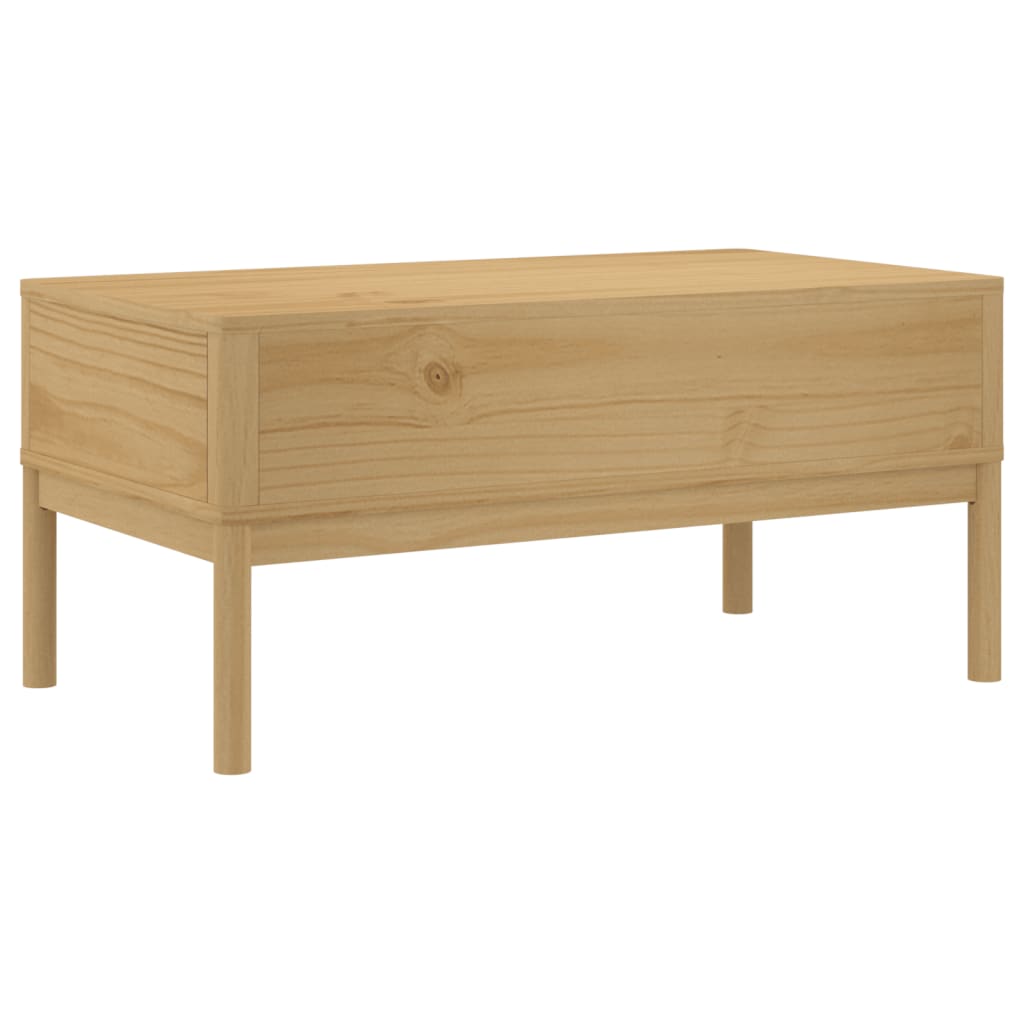 Table basse FLORO cire marron 99x55,5x45 cm bois massif de pin - XIOS