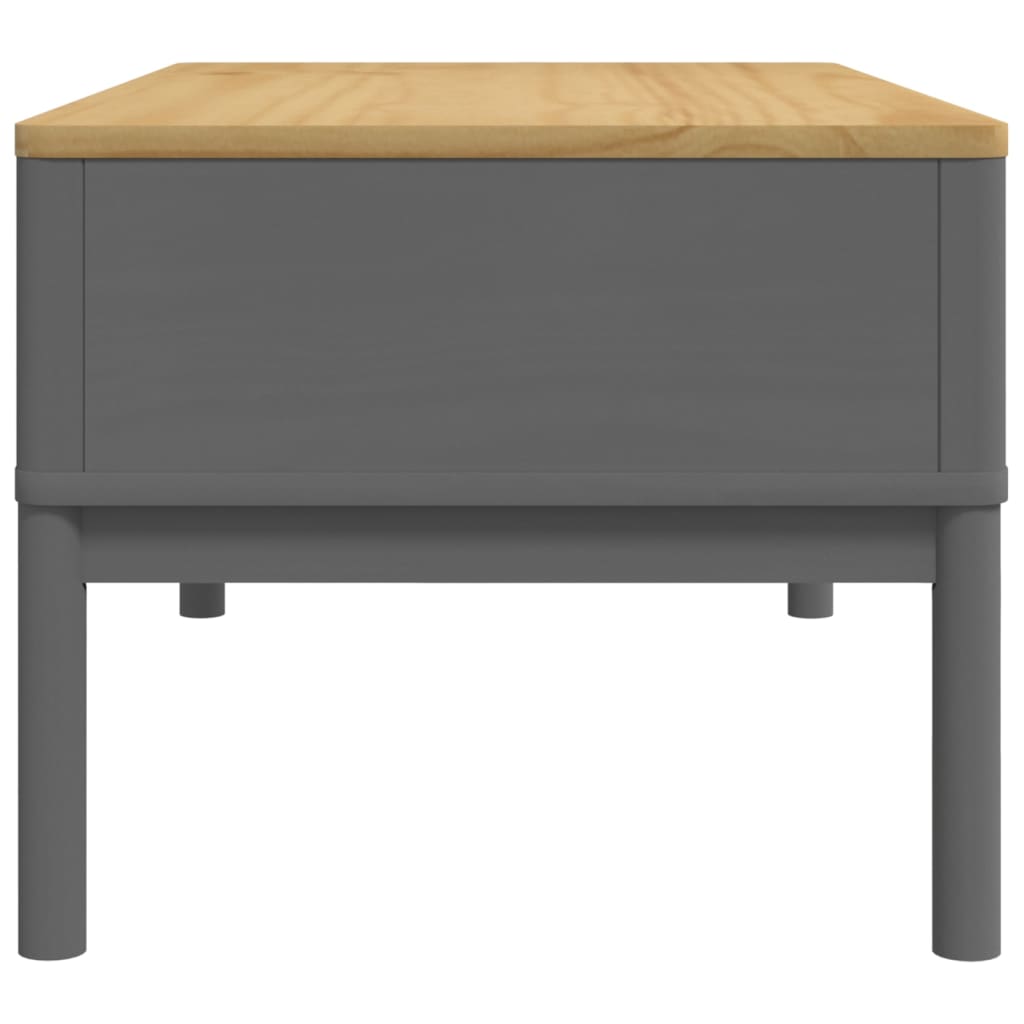 Table basse FLORO gris 99x55,5x45 cm bois massif de pin - XIOS