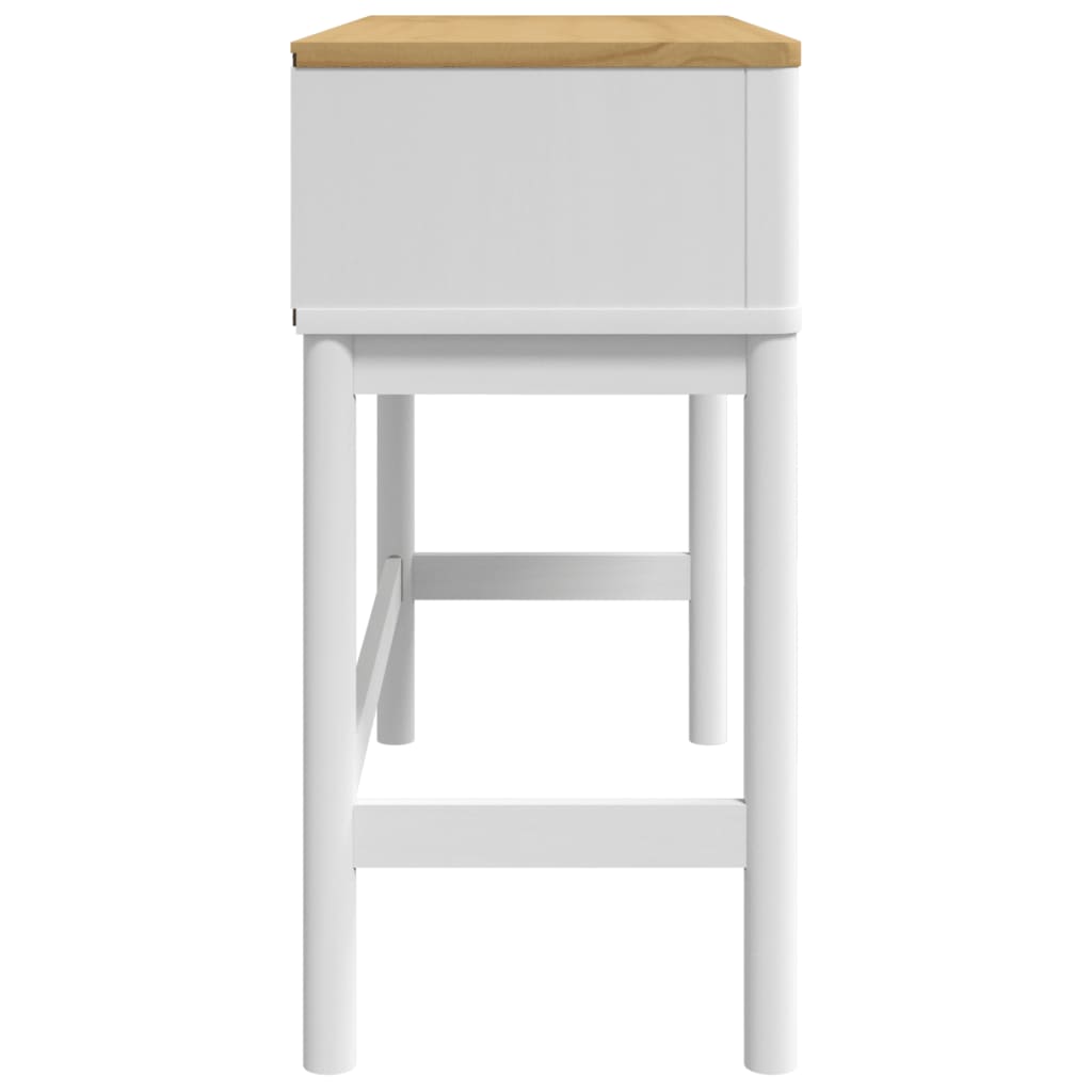 Table console FLORO blanc 89,5x36,5x73 cm bois de pin massif - XIOS
