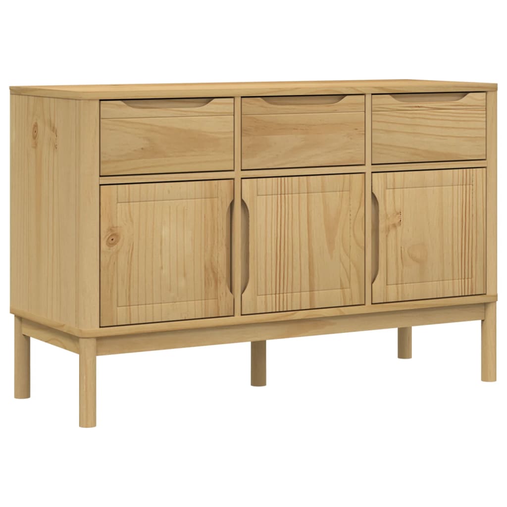 Buffet FLORO marron cire 114x43x74 cm bois massif de pin - XIOS