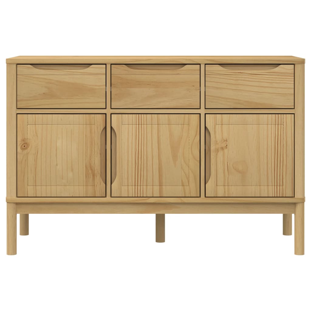 Buffet FLORO marron cire 114x43x74 cm bois massif de pin - XIOS