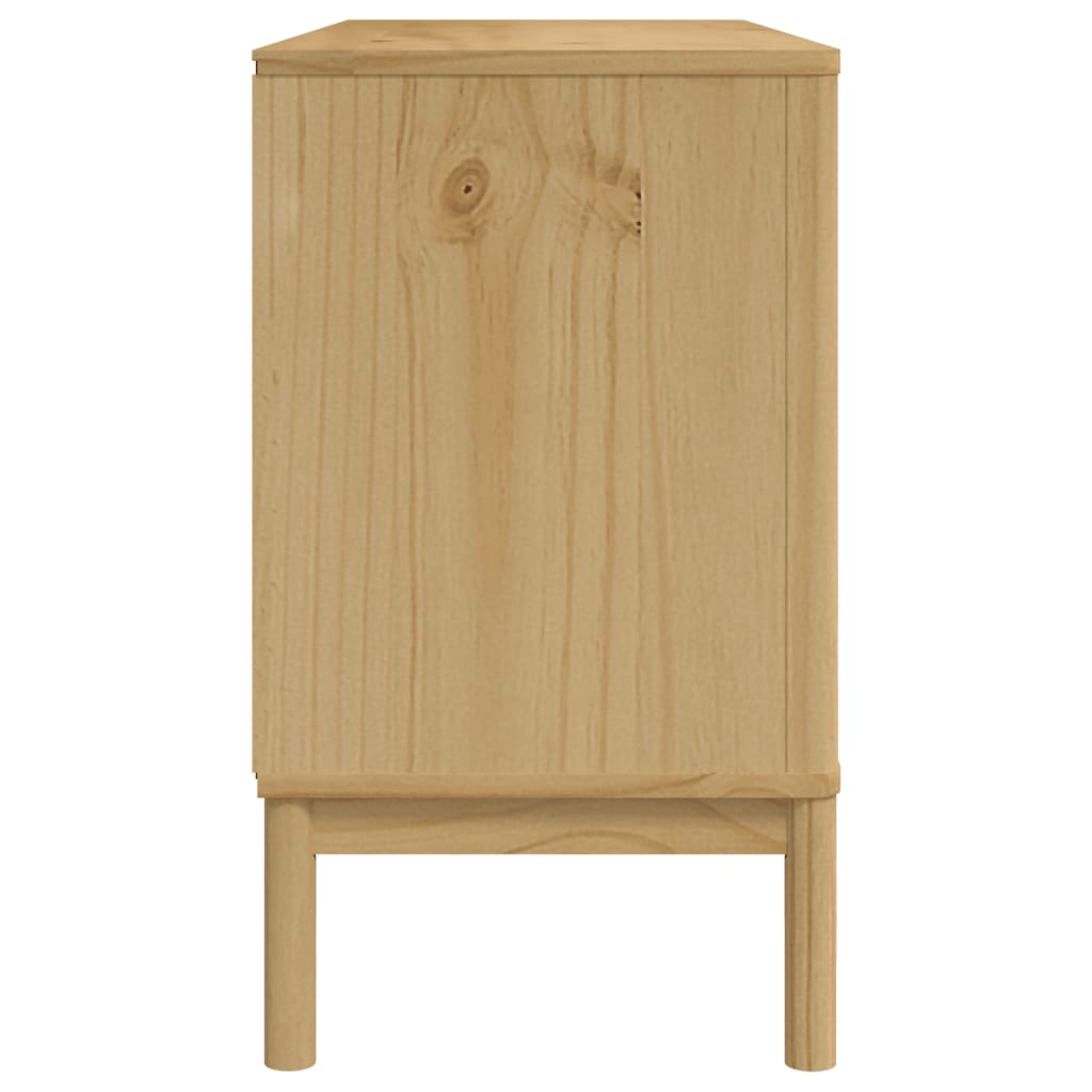 Buffet FLORO marron cire 114x43x74 cm bois massif de pin