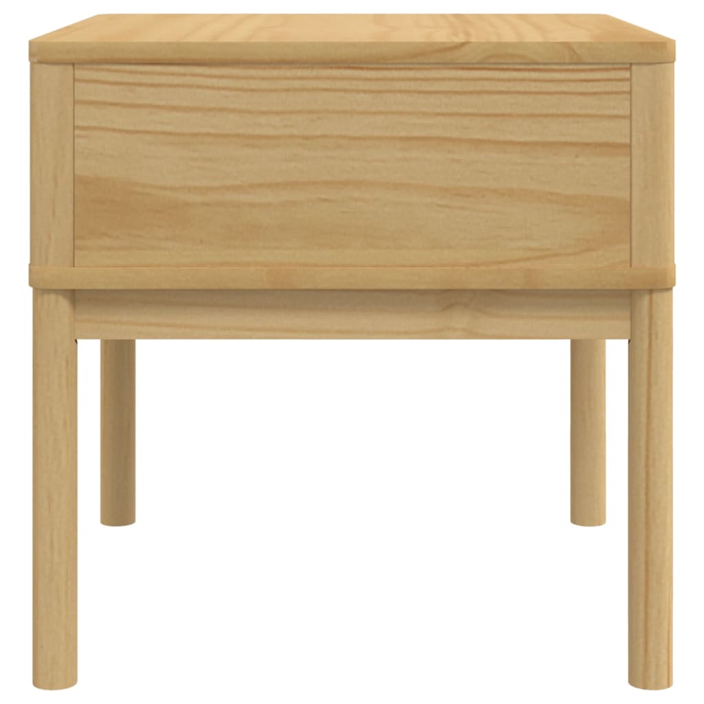 Table de chevet FLORO marron cire 55x55x54 cm pin massif - XIOS