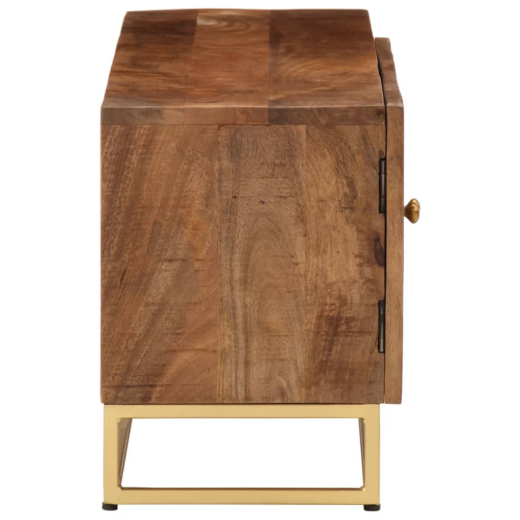Meuble TV 110x30x40 cm bois massif de manguier et fer - XIOS