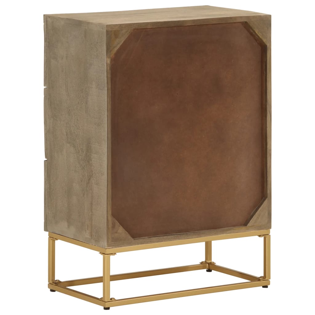 Commode 55x30x76 cm bois massif de manguier et fer - XIOS