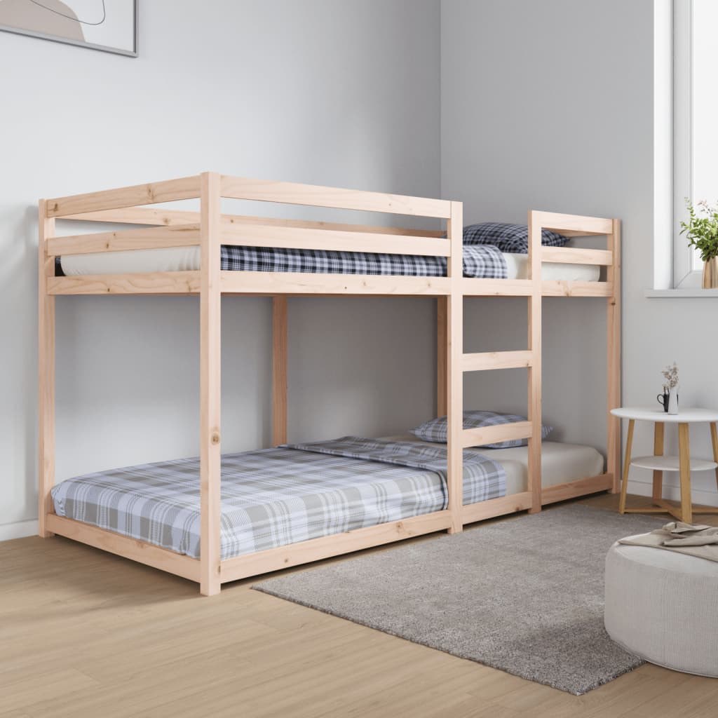 Lit superposé sans matelas 90x200 cm bois de pin massif - XIOS