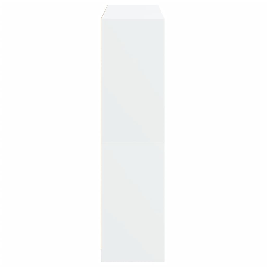 Bibliothèque avec portes blanc 136x37x142 cm bois d'ingénierie - XIOS