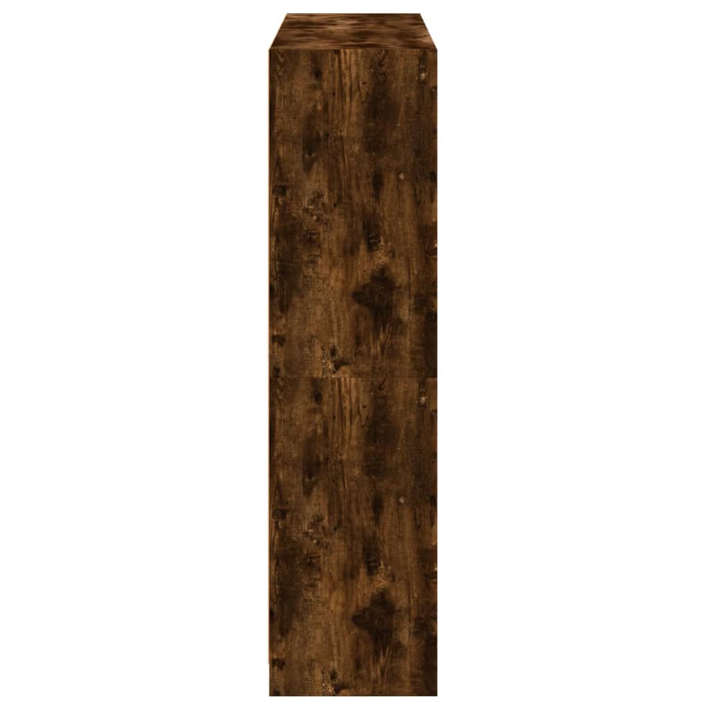 Bibliothèque avec portes chêne fumé 136x37x142 cm - XIOS