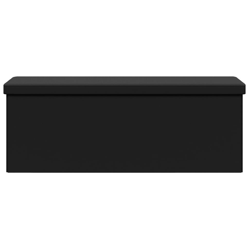 Banc de rangement pliable noir PVC - XIOS
