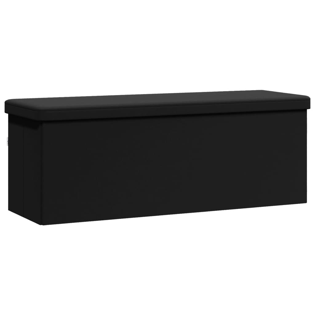Banc de rangement pliable noir PVC - XIOS