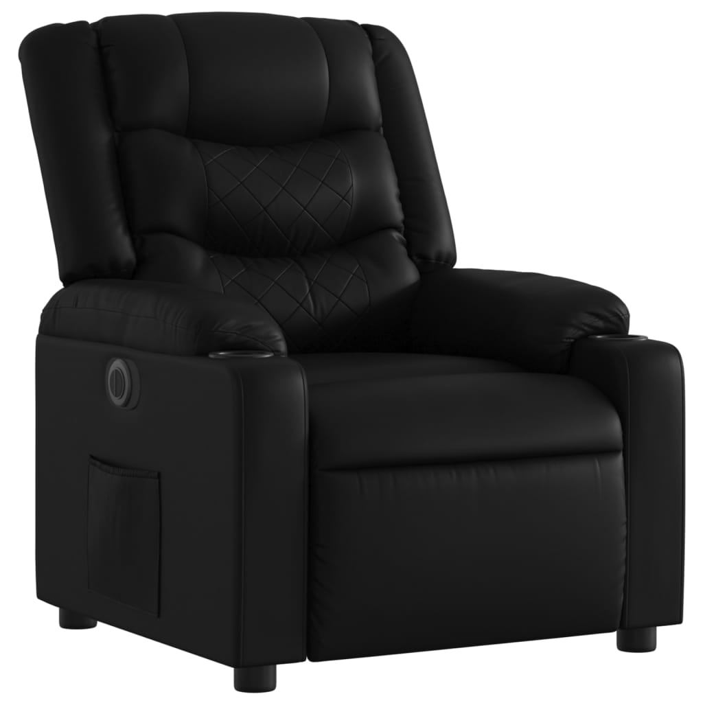 Fauteuil inclinable électrique Noir Similicuir - XIOS