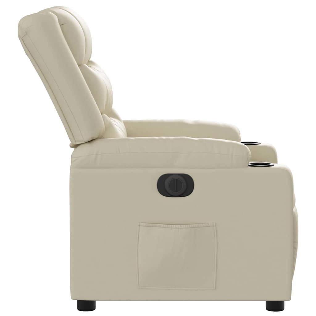 Fauteuil inclinable électrique Crème Similicuir - XIOS