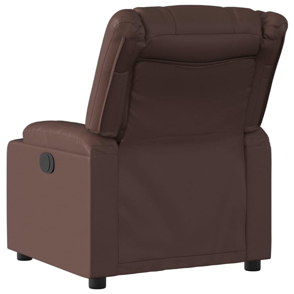 Fauteuil inclinable électrique Marron Similicuir - XIOS