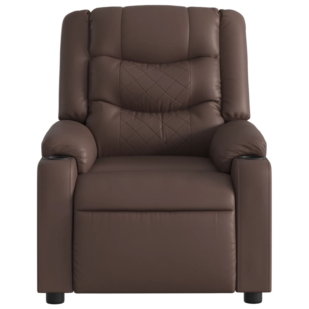 Fauteuil inclinable électrique Marron Similicuir - XIOS