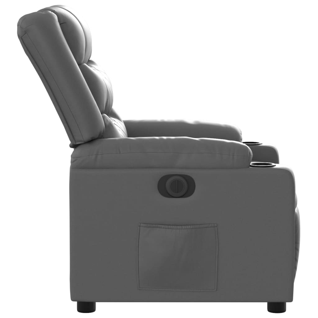 Fauteuil inclinable électrique Gris Similicuir - XIOS
