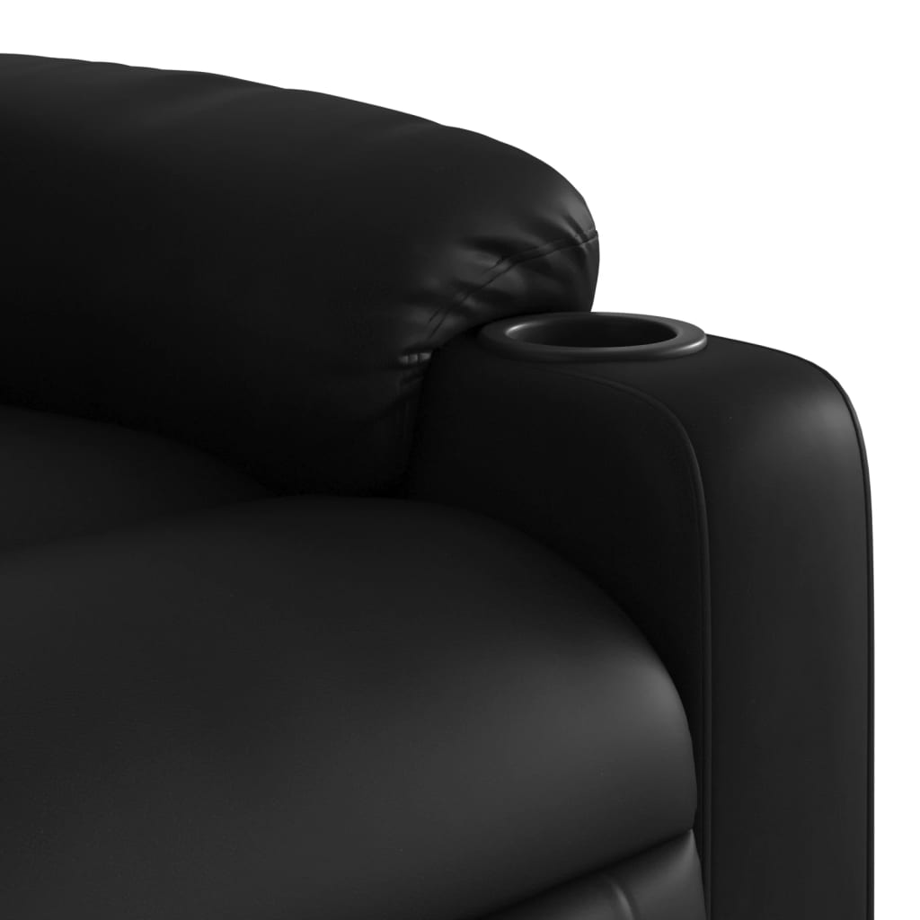 Fauteuil de massage inclinable électrique noir similicuir - XIOS